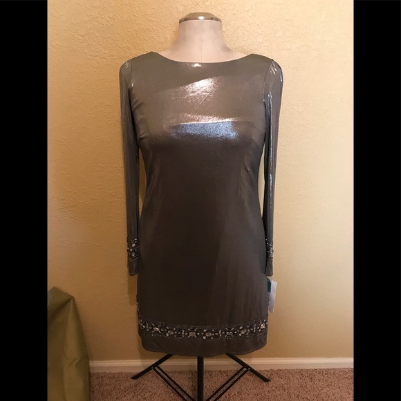 OC by OC Dresses & Skirts - OC by OC Gray lame dress (FIRM)